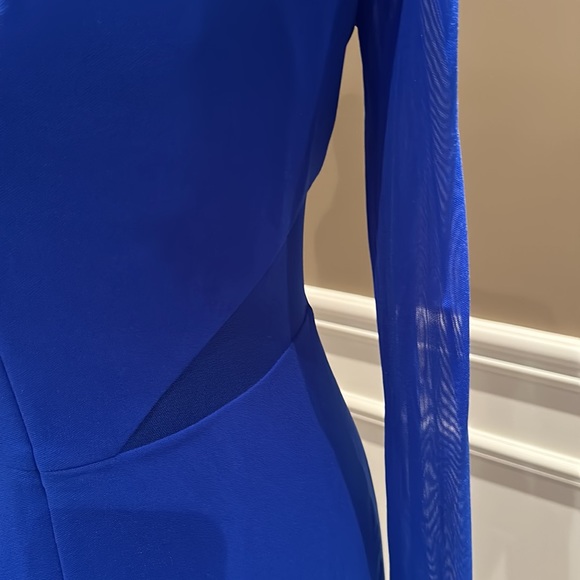 Stunning Long Illusion Mesh Inset Gown Dress - Picture 15 of 17